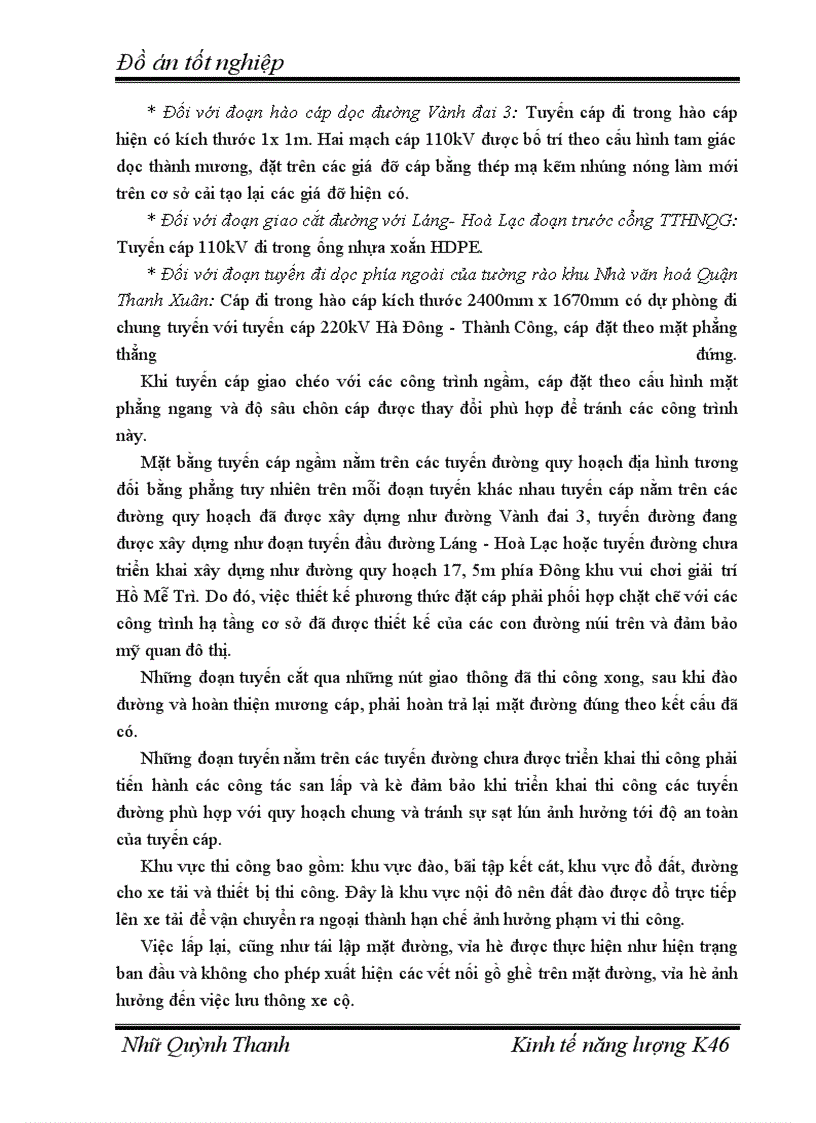image for page Hạ ngầm tuyến đường dây 110kV, di chuyển đường cáp 22kV trạm biến áp 110kV Thanh Xuân