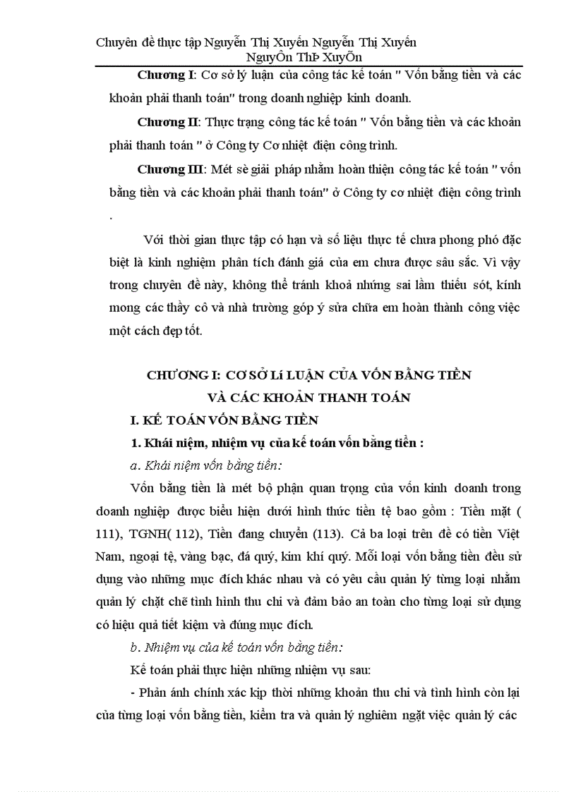 image for page Kế toán nghiệp vụ vốn bằng tiền và các khoản thanh toán