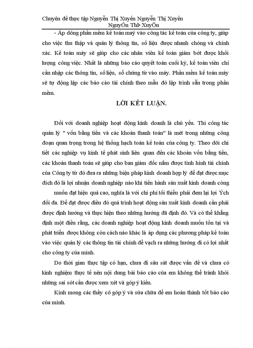 image for page Kế toán nghiệp vụ vốn bằng tiền và các khoản thanh toán