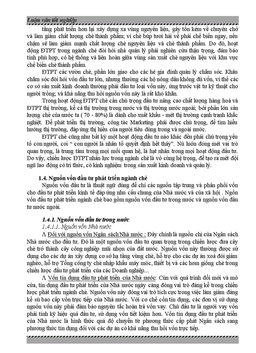 image for page Đầu tư phát triển ngành chè Việt Nam -Thực trạng và giải pháp