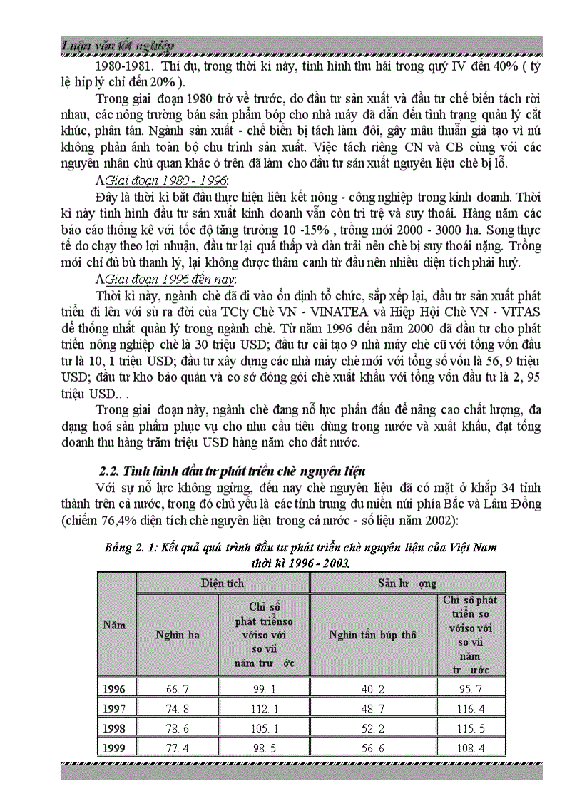 image for page Đầu tư phát triển ngành chè Việt Nam -Thực trạng và giải pháp