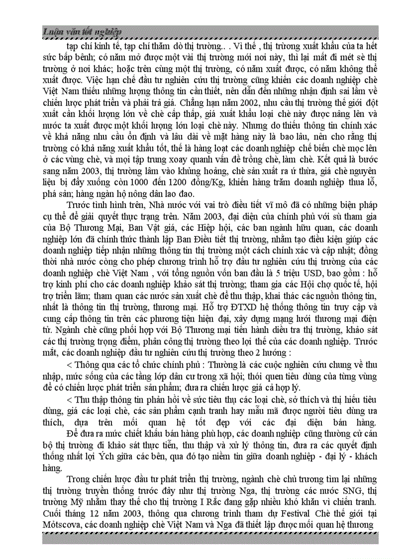 image for page Đầu tư phát triển ngành chè Việt Nam -Thực trạng và giải pháp