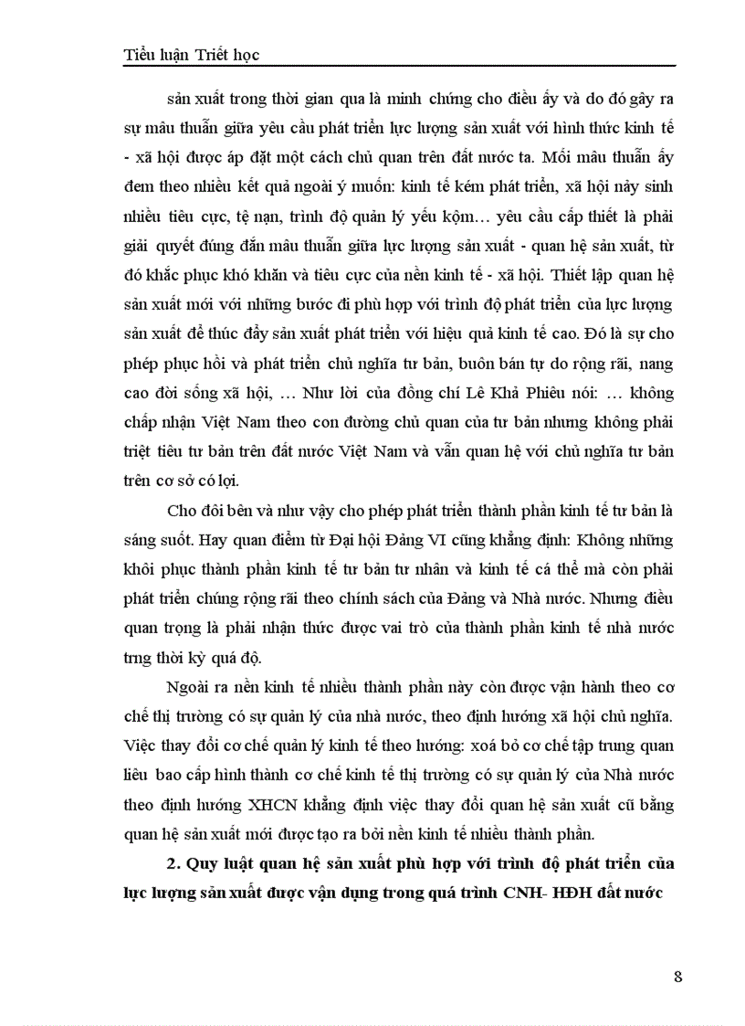 image for page Vận dụng quan điểm triết học Mác xít về quy luật quan hệ sản xuất phải phù hợp với trình độ lực lượng sản xuất để phát triển những thành tựu, hạn chế trong phát triển kinh tế xã hội của Việt Nam trong giai đoạn từ đổi mới đến nay