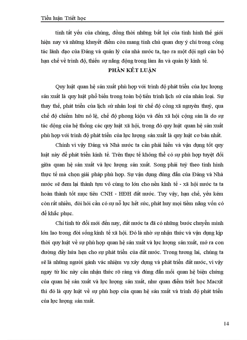 image for page Vận dụng quan điểm triết học Mác xít về quy luật quan hệ sản xuất phải phù hợp với trình độ lực lượng sản xuất để phát triển những thành tựu, hạn chế trong phát triển kinh tế xã hội của Việt Nam trong giai đoạn từ đổi mới đến nay