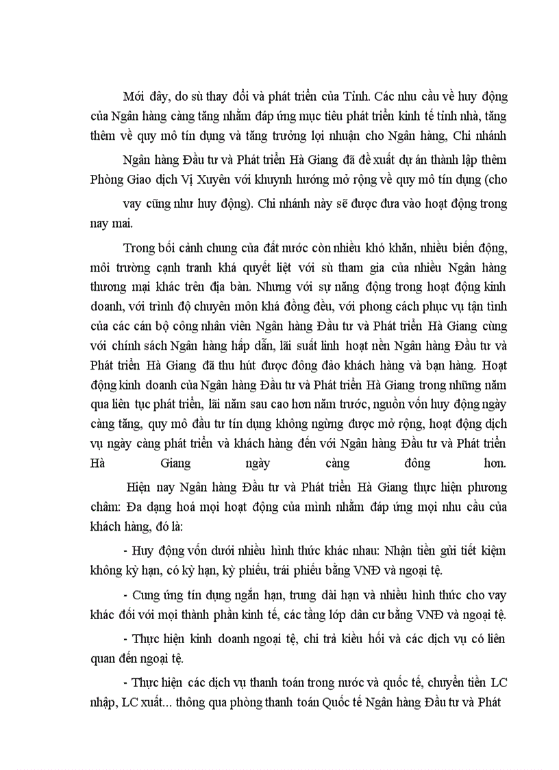 image for page Thực trạng và giải pháp nâng cao hiệu quả phòng ngừa và hạn chế rủi ro tín dụng trong hoạt động Ngân hàng tại Chi nhánh Ngân hàng Đầu tư và Phát triển Hà Giang
