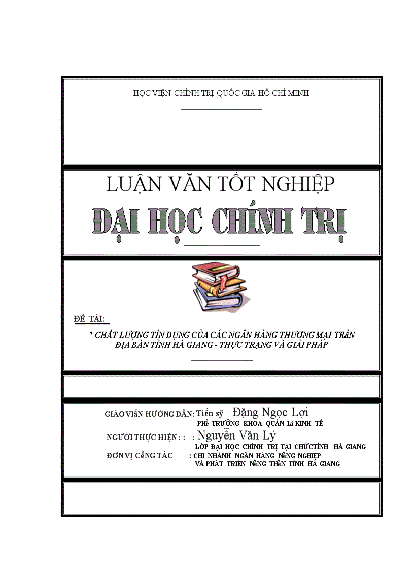 image for page Thực trạng và giải pháp nâng cao hiệu quả phòng ngừa và hạn chế rủi ro tín dụng trong hoạt động Ngân hàng tại Chi nhánh Ngân hàng Đầu tư và Phát triển Hà Giang