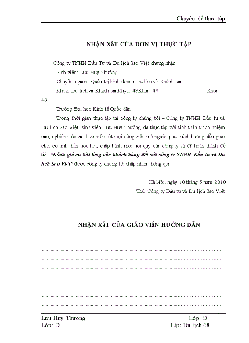 image for page Đánh giá sự hài lòng của khách hàng đối với công ty TNHH Đầu tư và Du lịch Sao Việt