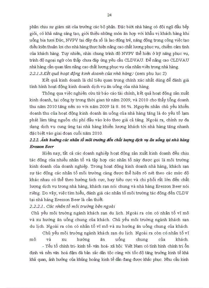 image for page Giải pháp nâng cao chất lượng dịch vụ ăn uống tại nhà hàng Eresson beer