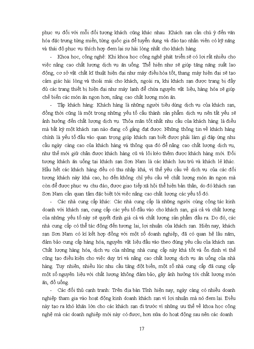 image for page Giải pháp nâng cao chất lượng dịch vụ ăn uống tại khách sạn Sơn Nam