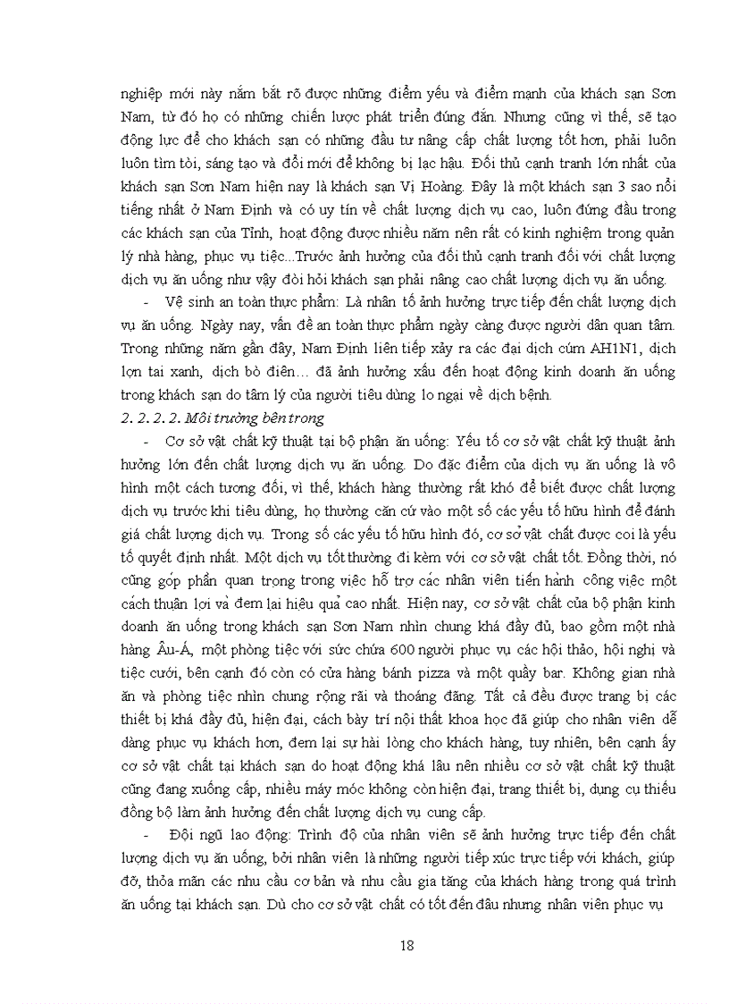 image for page Giải pháp nâng cao chất lượng dịch vụ ăn uống tại khách sạn Sơn Nam