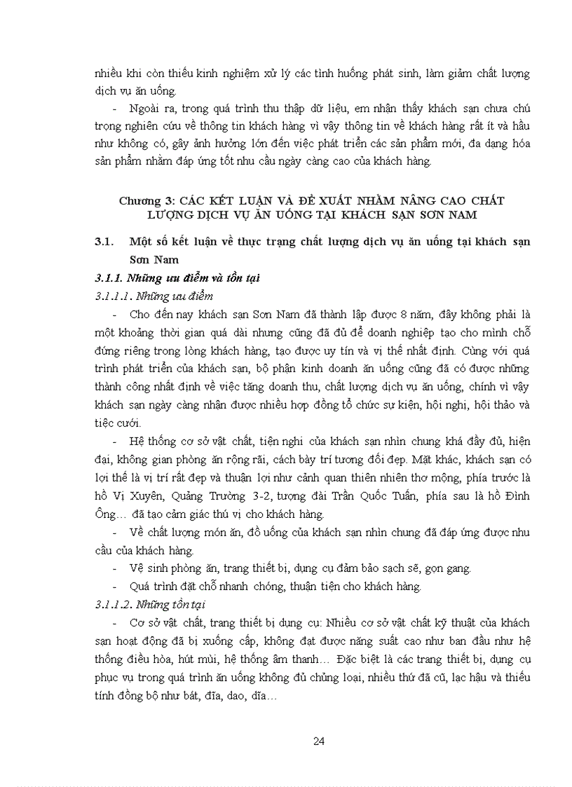 image for page Giải pháp nâng cao chất lượng dịch vụ ăn uống tại khách sạn Sơn Nam