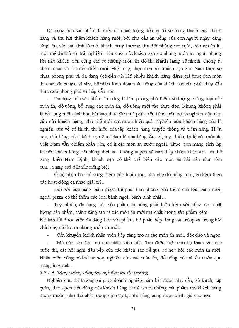 image for page Giải pháp nâng cao chất lượng dịch vụ ăn uống tại khách sạn Sơn Nam