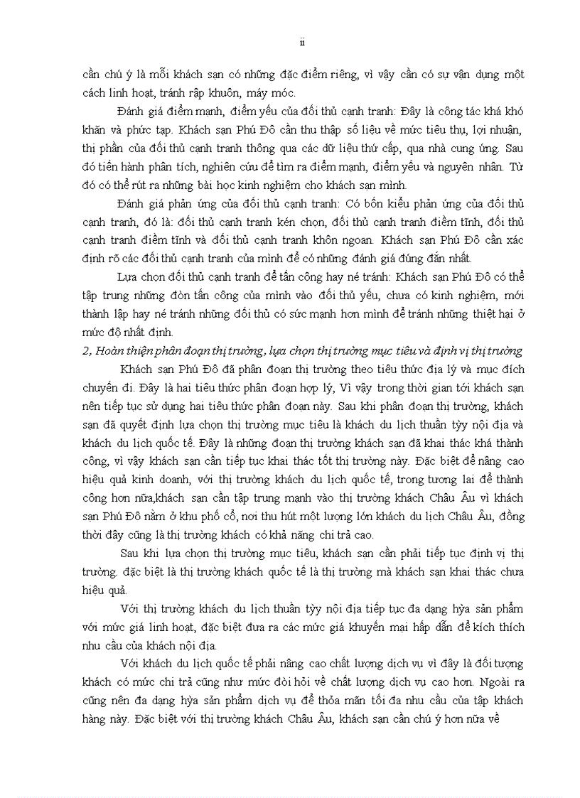 image for page Giải pháp nâng cao sức cạnh tranh marketing của khách sạn Phú Đô