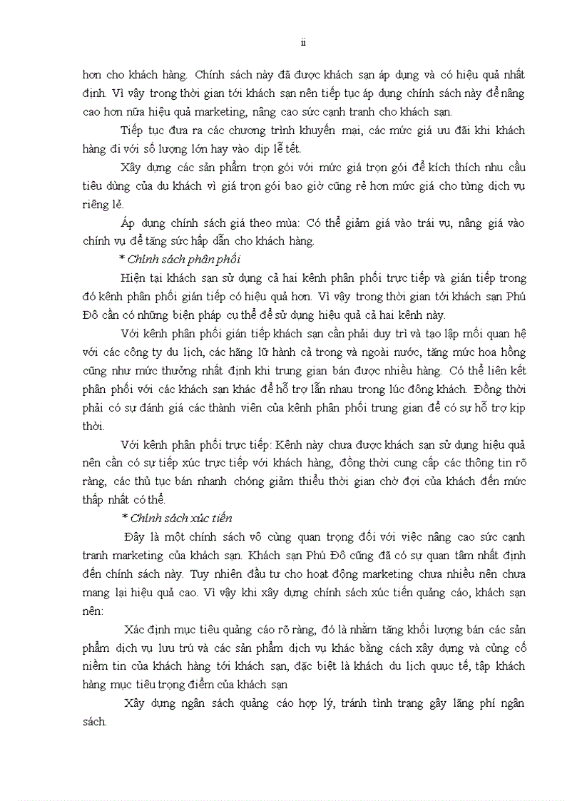 image for page Giải pháp nâng cao sức cạnh tranh marketing của khách sạn Phú Đô