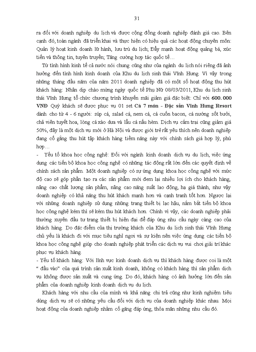 image for page Giải pháp hoàn thiện chính sách sản phẩm của Khu du lịch sinh thái Vĩnh Hưng