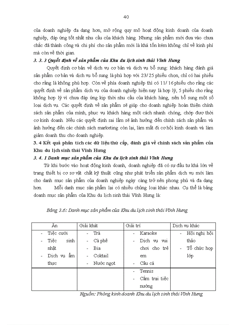 image for page Giải pháp hoàn thiện chính sách sản phẩm của Khu du lịch sinh thái Vĩnh Hưng