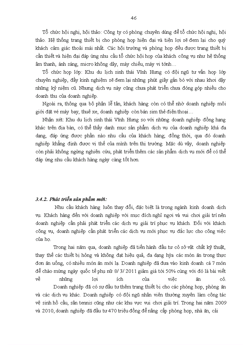 image for page Giải pháp hoàn thiện chính sách sản phẩm của Khu du lịch sinh thái Vĩnh Hưng