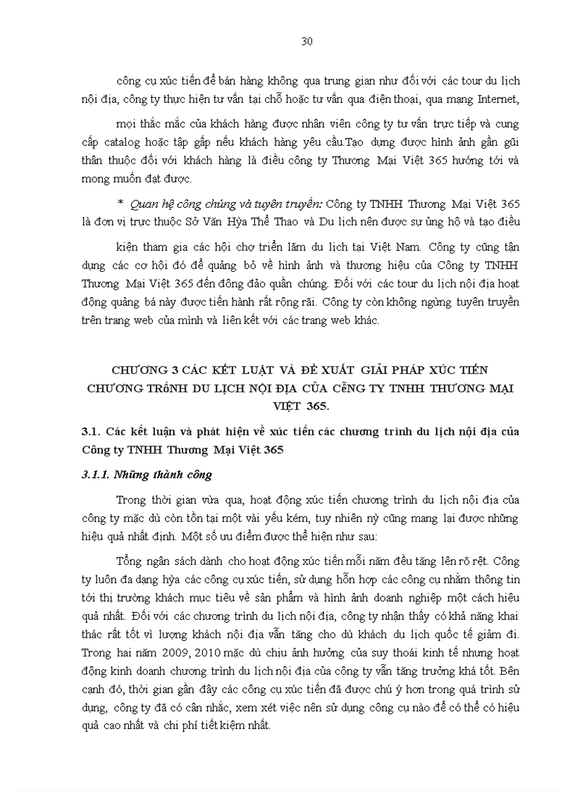 image for page Giải pháp tăng cường xúc tiến các chương trình du lịch nội địa của Công ty TNHH Thương Mại Việt 365
