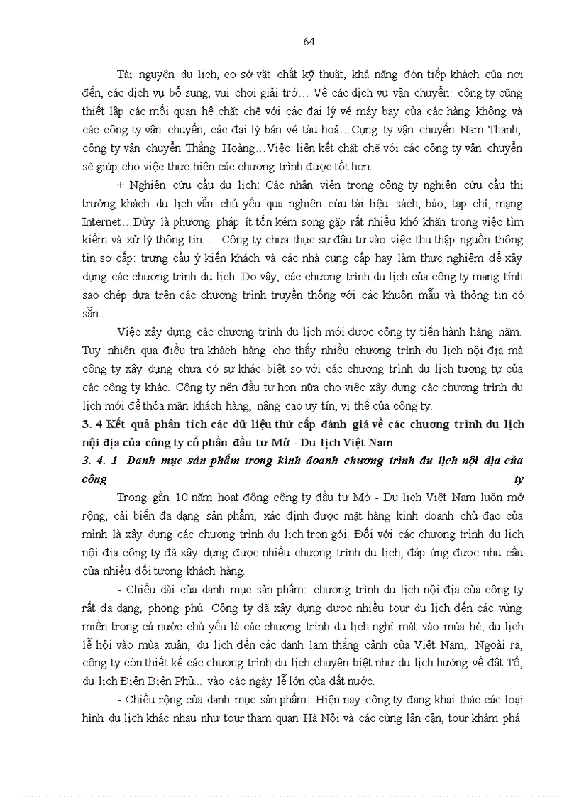 image for page Giải pháp hoàn thiện các chương trình du lịch nội địa của công ty cổ phần đầu tư Mở - Du lịch Việt Nam