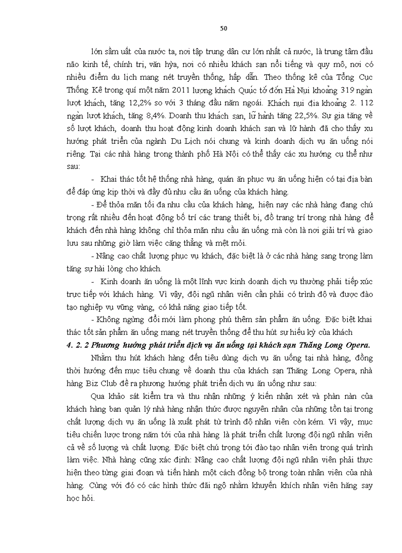 image for page Giải pháp nâng cao chất lượng dịch vụ ăn uống tại khách sạn Thăng Long Opera