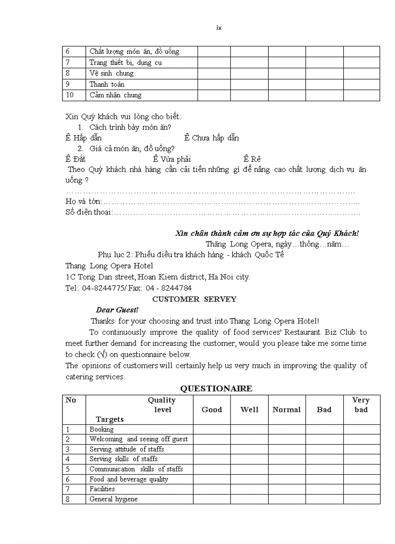 image for page Giải pháp nâng cao chất lượng dịch vụ ăn uống tại khách sạn Thăng Long Opera