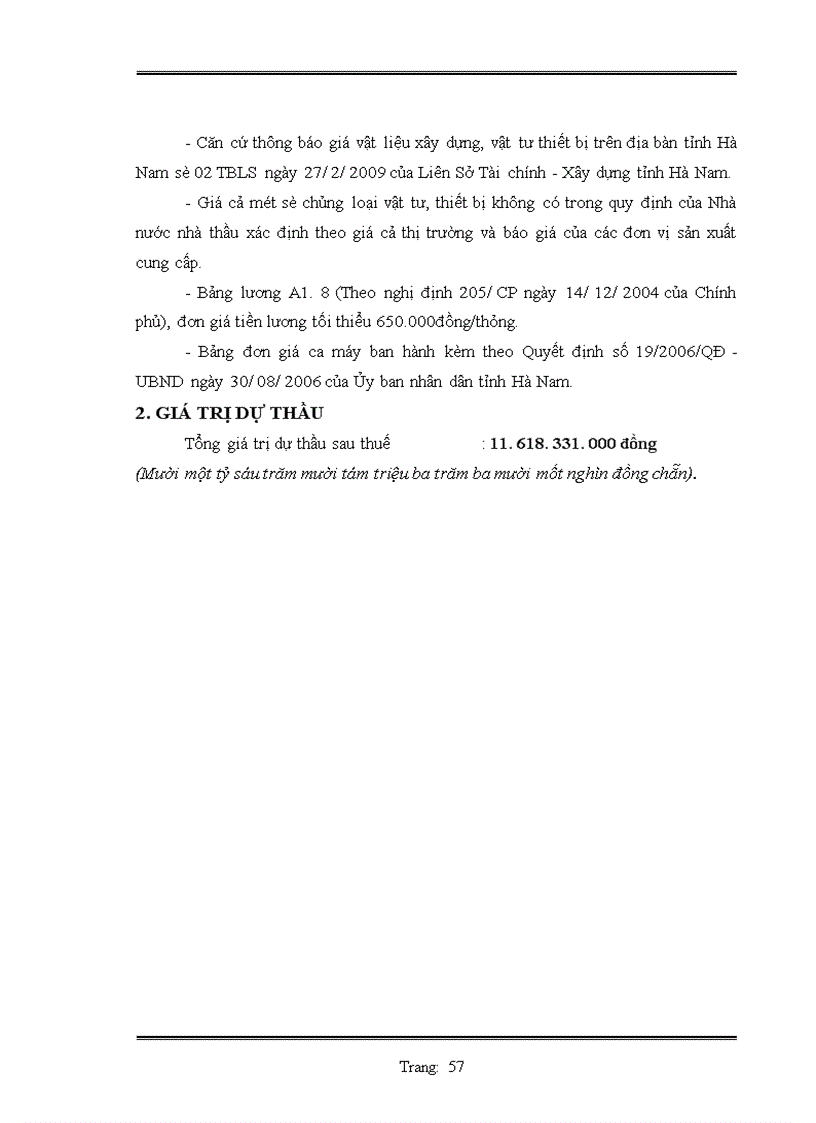 image for page Lập hồ sơ dự thầu công trình mở rộng ql1a đoạn km 213+240 – km 216+00, km 233+600 – km 235+885,2 và mở rộng cầu phủ lý gói thầu số 4: xây lắp hạng mục mở rộng câu phủ lỷ