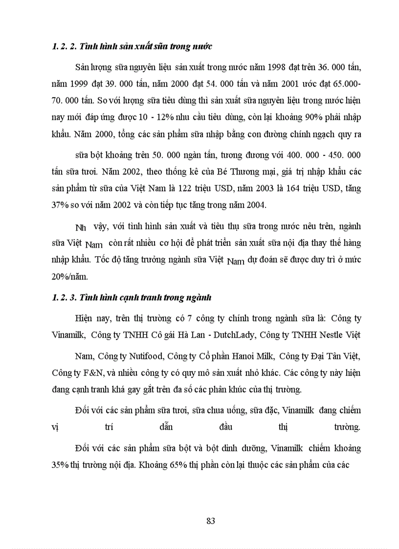 image for page Năng lực cạnh tranh của Công ty cổ phần Sữa Việt Nam Vinamilk trong bối cảnh hội nhập kinh tế quốc tế