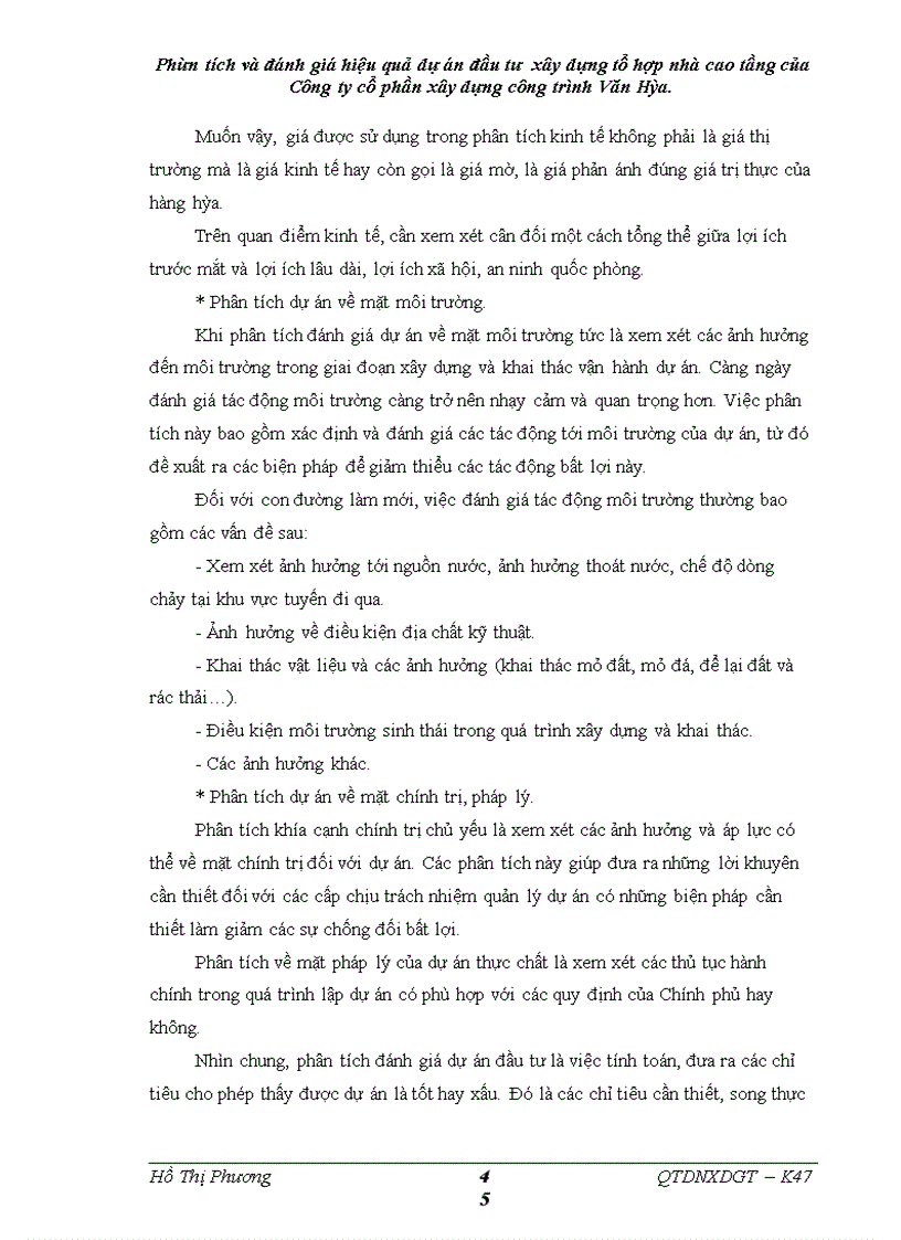 image for page Phân tích và đánh giá hiệu quả dự án đầu tư xây dựng tổ hợp nhà cao tầng của Công ty cổ phần xây dựng công trình Văn Hóa