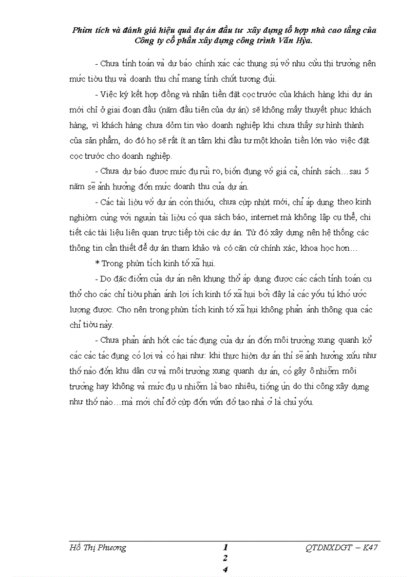 image for page Phân tích và đánh giá hiệu quả dự án đầu tư xây dựng tổ hợp nhà cao tầng của Công ty cổ phần xây dựng công trình Văn Hóa