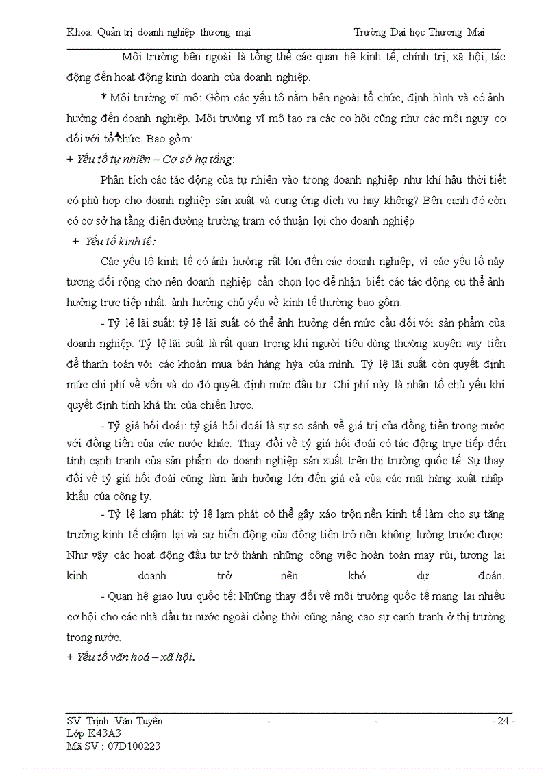 image for page Phân tích TOWS chiến lược phát triển thị trường của Công ty T & P