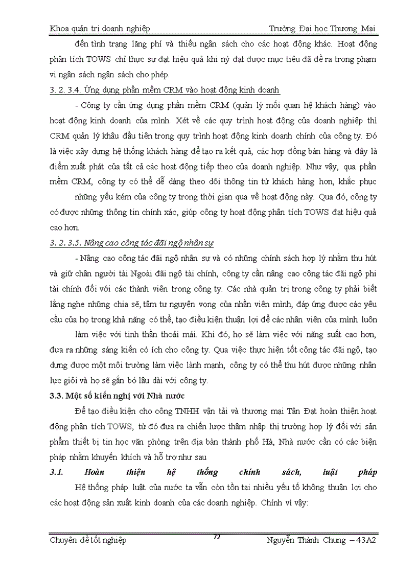 image for page Phân tích TOWS chiến lược thâm nhập thị trường Hà Nội sản phẩm thiết bị tin học văn phòng của công ty TNHH vận tải và thương mại Tân Đạt