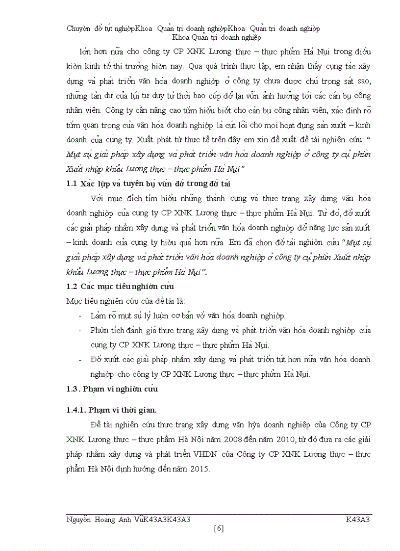image for page Một số giải pháp xây dựng và phát triển văn hóa doanh nghiệp ở công ty cổ phần Xuất nhập khẩu Lương thực – thực phẩm Hà Nội