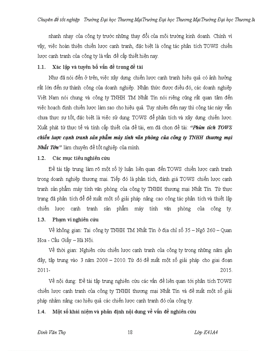 image for page Phân tích TOWS chiến lược cạnh tranh sản phẩm máy tính văn phòng của công ty TNHH thương mại Nhất Tín