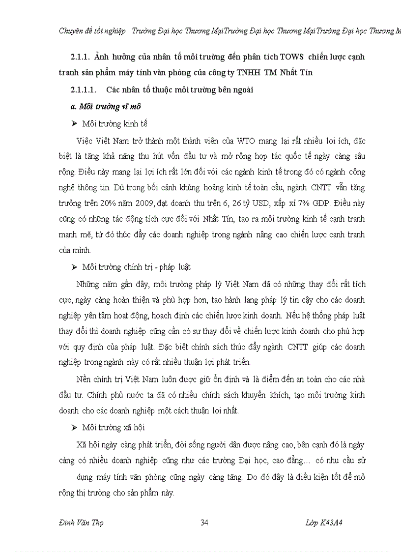 image for page Phân tích TOWS chiến lược cạnh tranh sản phẩm máy tính văn phòng của công ty TNHH thương mại Nhất Tín