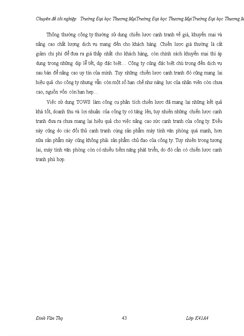 image for page Phân tích TOWS chiến lược cạnh tranh sản phẩm máy tính văn phòng của công ty TNHH thương mại Nhất Tín