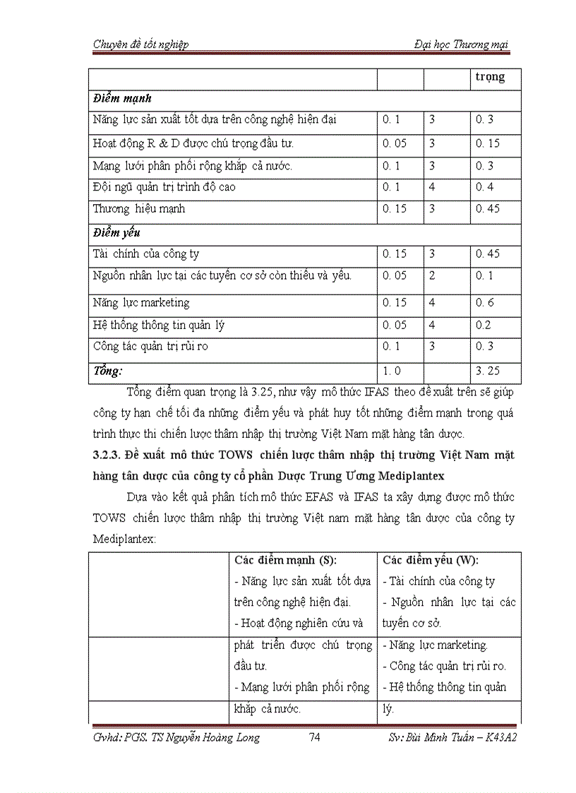 image for page Phân tích tows chiến lược thâm nhập thị trường việt nam mặt hàng tân dược của công ty cổ phần dược trung ương mediplantex
