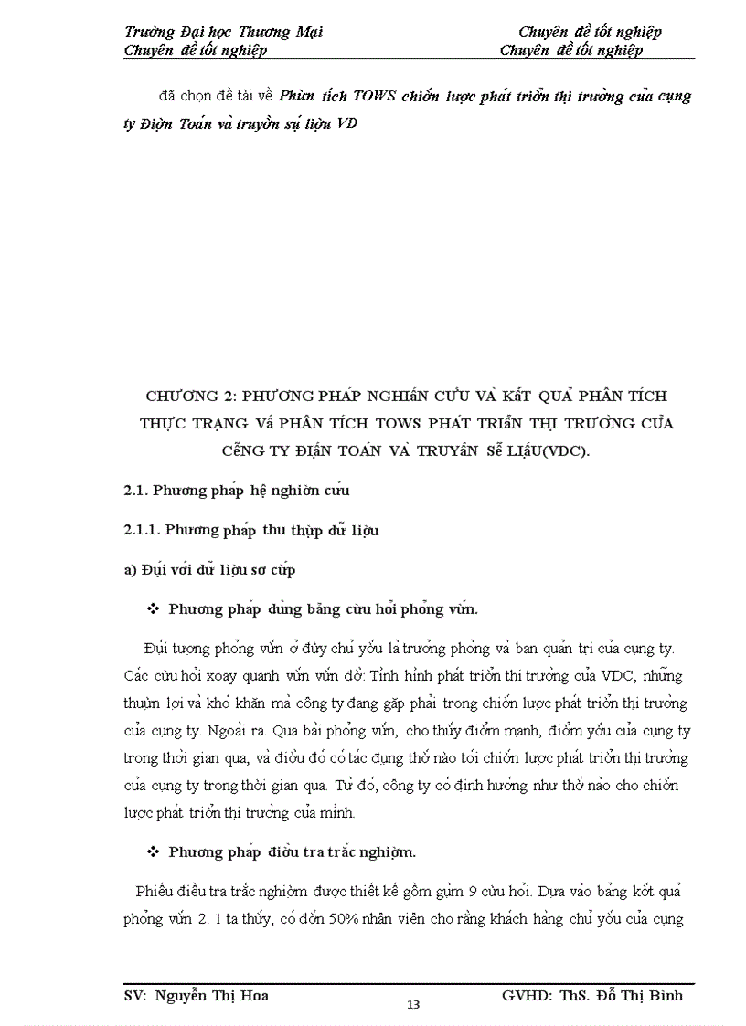 image for page Phân tích TOWS chiến lược phát triển thị trường của công ty Điện Toán và Truyền Số Liệu