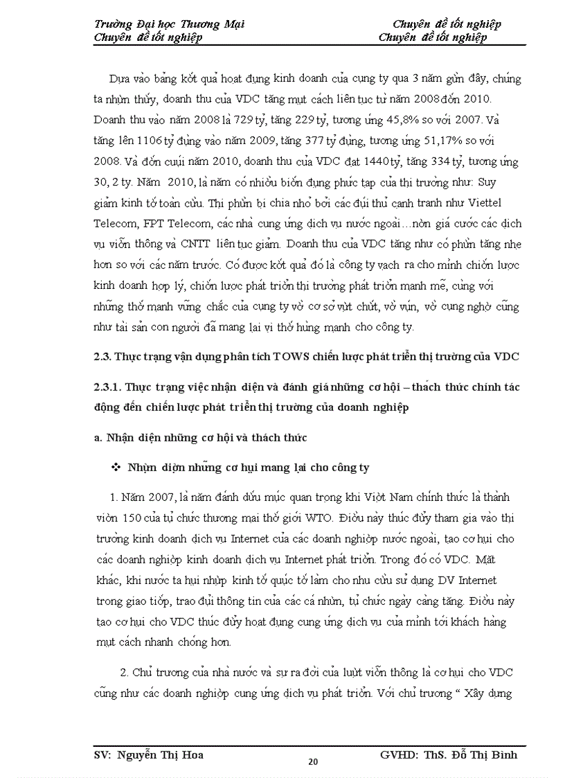 image for page Phân tích TOWS chiến lược phát triển thị trường của công ty Điện Toán và Truyền Số Liệu