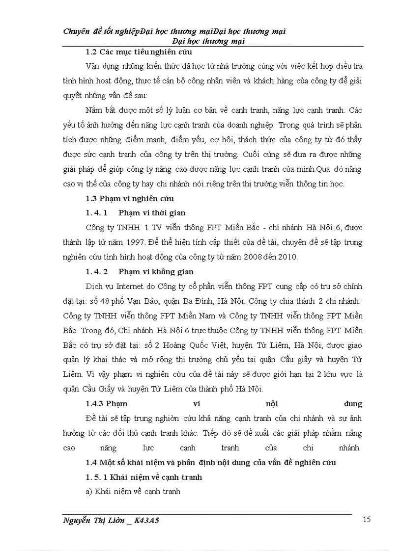 image for page Nâng cao năng lực cạnh tranh của chi nhánh Hà Nội 6-công ty TNHH 1TV viễn thông FPT Miền Bắc