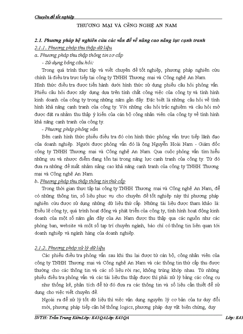 image for page Nâng cao năng lực cạnh tranh của công ty TNHH TM & CN An Nam