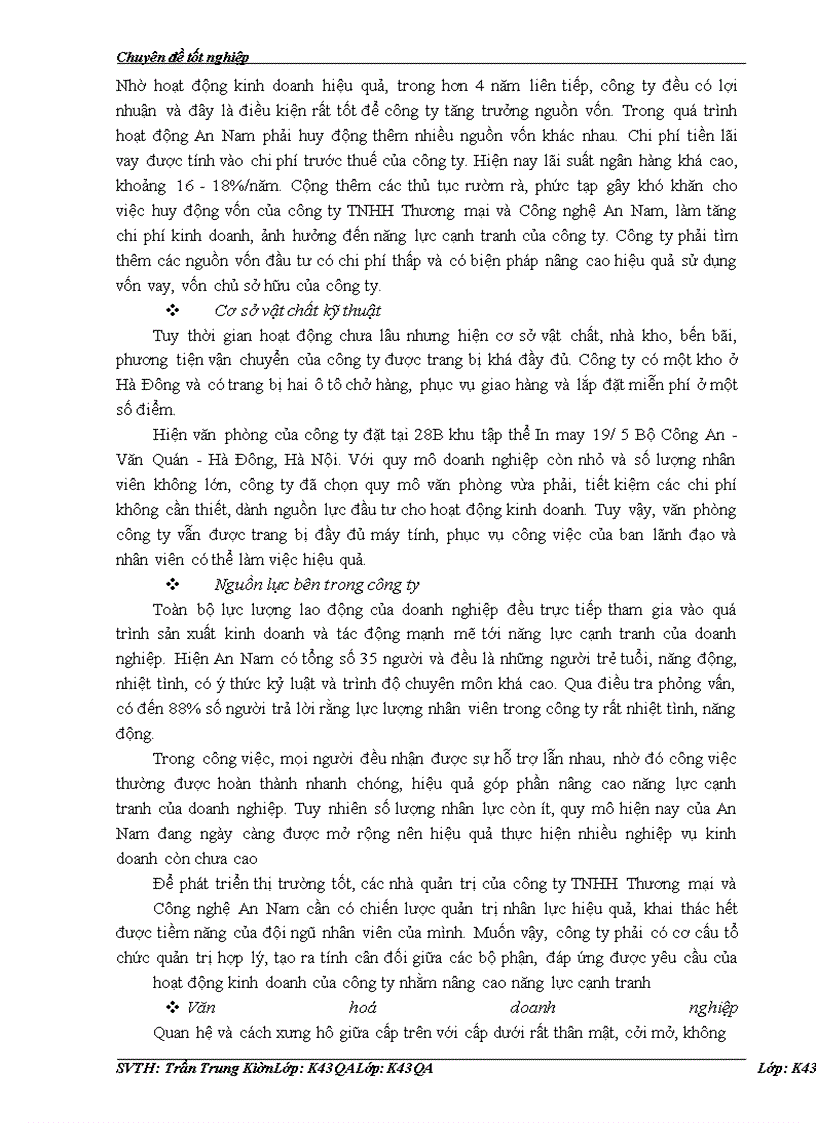 image for page Nâng cao năng lực cạnh tranh của công ty TNHH TM & CN An Nam