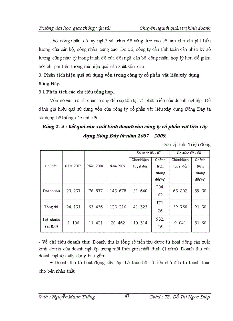 image for page Một số biện pháp nâng cao hiệu quả sử dụng vốn trong công ty cổ phần vật liệu xây dựng Sông Đáy