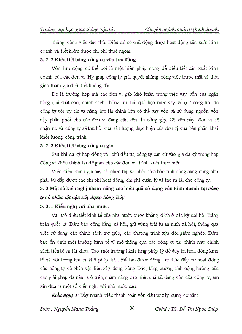 image for page Một số biện pháp nâng cao hiệu quả sử dụng vốn trong công ty cổ phần vật liệu xây dựng Sông Đáy