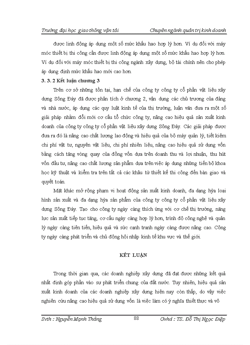 image for page Một số biện pháp nâng cao hiệu quả sử dụng vốn trong công ty cổ phần vật liệu xây dựng Sông Đáy