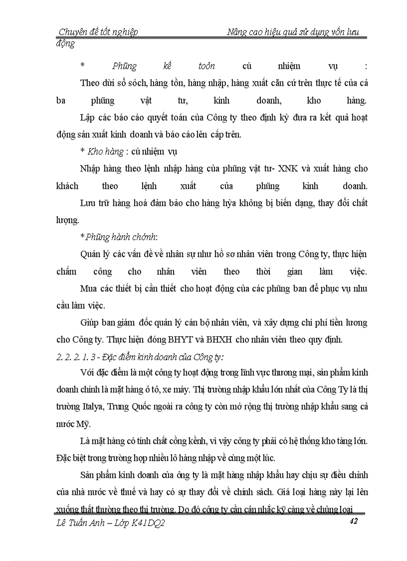 image for page Nâng cao hiệu quả sử dụng vốn lưu động ở Công ty TNHH Hữu Thanh