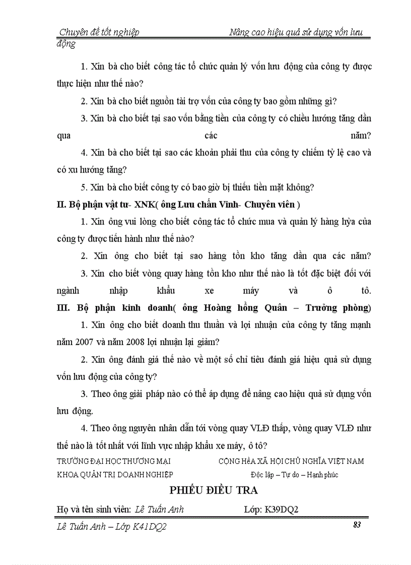 image for page Nâng cao hiệu quả sử dụng vốn lưu động ở Công ty TNHH Hữu Thanh