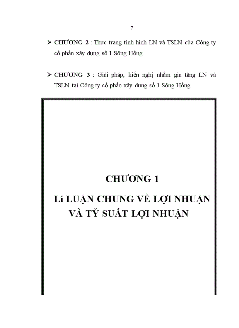 image for page Một số giải pháp nhằm gia tăng lợi nhuận và tỷ suất lợi nhuận tại Công ty Cổ phần xây dựng số 1 Sông Hồng