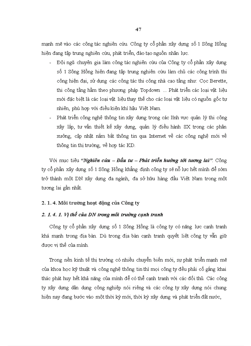 image for page Một số giải pháp nhằm gia tăng lợi nhuận và tỷ suất lợi nhuận tại Công ty Cổ phần xây dựng số 1 Sông Hồng