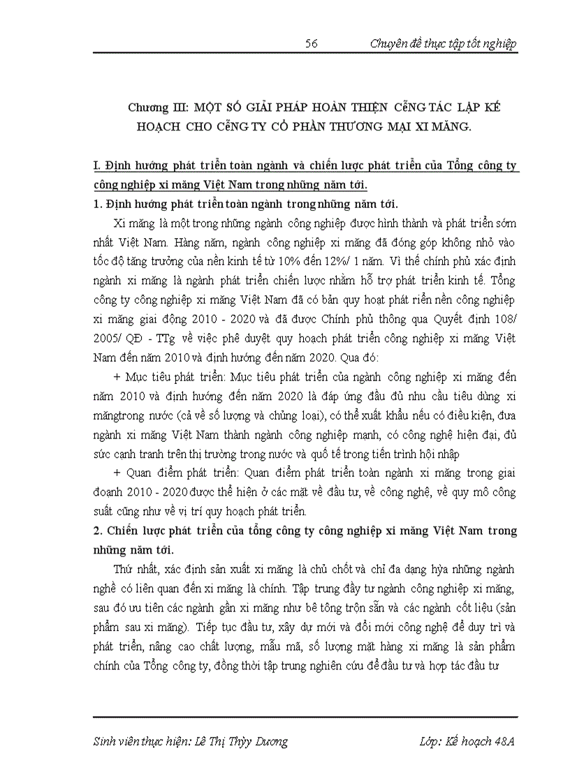 image for page Một số giải pháp hoàn thiện công tác lập kế hoạch kinh doanh cho công ty Cổ phần thương mại xi măng