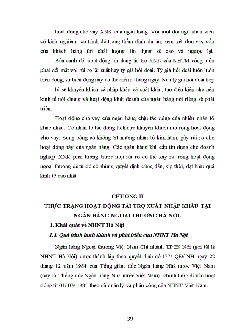 image for page Giải pháp mở rộng hoạt động tín dụng tài trợ xuất nhập khẩu tại Ngân hàng ngoại thương Hà Nội